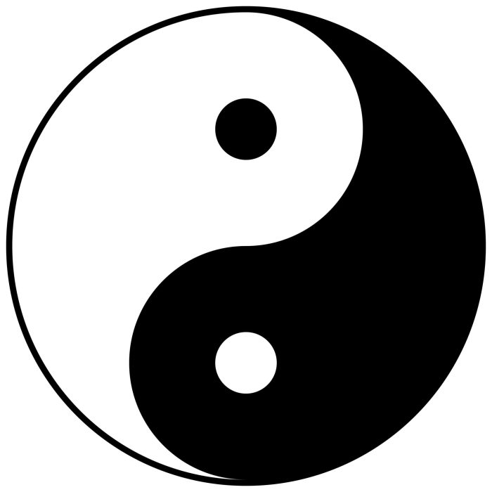 Ying yang symbol of harmony and balance